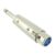 Conector Plug Adaptador Xlr Cannon Fêmea Para P10 Macho Mono