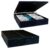 Cama Box Baú Casal Bipartido Suede Serene Preto 138x188x44