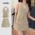 Lovito Conjunto de Saia Casual Botão Primavera/Verão Para Mulheres L128ED412