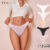 FINETOO Tanga Sem Costura Breve Para Mulher Conforto Lingerie Clássica Onda Ponto Calcinha Leite Seda Gelo Com Renda Rou