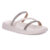 Sandália Moleca Tira Tripla Branca e Prata – Feminina