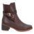 Bota Usaflex Feminina Couro Salto Bloco Tira Enfeite