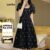 (LIVE STREAM SALE) Lovito Vestido Casual com Mangas Bufantes Florais e Decote Quadrado para Mulheres LNA05105