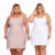 Kit 02 Vestido Segunda Pele Plus Size Combinete Forro Básico Ideal Para Usar Por Baixo de Outro