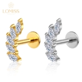 Lomiss Piercing Helix Tragus Conch Labret Aço Cirúgico Cluster 6 Zircônias
