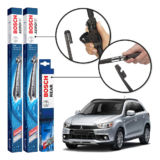 Kit 3 Palhetas Dianteiras Aerofit + Traseira REAR Original Bosch Mitsubishi ASX 2011 A 2018