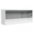 Armário Aéreo 120cm 2 Portas Correr Vidro Neutral 1 Nicho Madesa