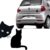 Kit Adesivos Emblema Gato Lateral e Gato de costas Preto