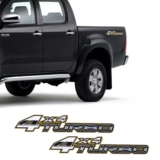 Par de Adesivos Hilux 2005/2008 4×4 Turbo Dourado
