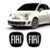 2 Adesivos Emblema Fiat 500 Preto Black 2009 Ate 2017