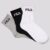 Kit Meia Fila 3 Pares Cano Médio Cinza Branca e Pr
