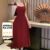 (LIVE STREAM SALE) Lovito Vestido casual liso plissado com estrutura estruturada para mulheres LNE55534