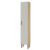Paneleiro 1 Porta 3 Prateleiras Freijo/White Laca Brilho – Genialflex