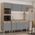 Armário de Cozinha Modulada 4 Peças CP11 Balcão com Tampo Castanho/Cinza – Lumil