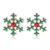 Brincos Bamoer Natal Verde Flocos De Neve Design Joias Presentes Para Mulheres