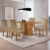Mesa de Jantar Olímpia 120cm MDF Canto copo e com 4 Cadeiras Melissa