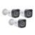Kit 3 Câmeras Segurança Full HD 1080p 2MP Bullet 20 Metros Infravermelho 2.8mm Tudo Forte