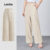 Lovito Calça básica Casual com zíper e bolso para mulheres LBL22670