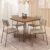 Conjunto Sala de Jantar Fontana 4 Cadeiras Carraro Areia/Rose/Nogal