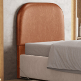 Cabeceira Cama Box Solteiro 100cm Orgânica Lanna W01 Couríssimo Camel – Lyam Decor