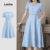 Lovito Vestido Elegante Com Laço Frontal E Vestido De Verão/primavera Para Mulheres L132ED401