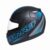 Capacete Zarref Neon V5 Preto Fosco Azul Robocop TAM 56