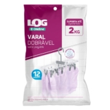 Varal Dobrável com 12 Prendedores Log Ordene