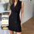 Live Hosts’ pick Vestido elegante liso com botão duplo para mulheres LNL77348