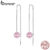 Brincos De Prata Esterlina 925 Bamoer Com Design De Zircônia , Presentes Simples Para Mulheres BSE702-PK