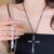 Vintage Strass Cruz Pingente Colares Para Mulheres Gótico Frisado Longo Colar Moda Jóias