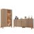 Buffet Aparador e Cristaleira com LED Lucca Areia/Freijó C01 – Mpozenato