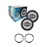 Kit Gol G2 / G4 Par de Alto Falantes 6″ 70W RMS Cada + 2 Aros Adaptadores Dianteiros