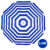 Guarda-Sol 2,40m Alumínio Articulado com Silver Coating Azul com Branco C/ Bolsa Transporte – MOR