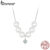 Bamoer 925 Sterling Sliver Colar Dança Pérola Moissanite Joias Presentes Para Mulheres