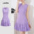Lovito Vestido Casual liso com fivela de strass e laço frontal plissado para mulheres L132ED573