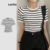 Lovito Camiseta listrada casual para mulheres L113MD402