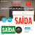 Kit 4 Placa Sinalizadora Dupla Saída Led 7W Vermelho ou Verde com Autonomia 5h 110V/220V