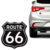 Adesivo Route 66 Preto Resinado Unitario Universal