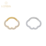 Lomiss Piercing Rook Septril Conch Meia Argola Aço Cirúrgico Nuvem