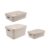 Kit de caixa organizadora Ou 3 peças Linha Cube – Bege