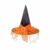 Chapéu de Bruxa Preto com Véu Laranja – 1 unidade – Rizzo
