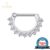 Lomiss Piercing Septril Nariz Rook Meia Argola Titânio Segmento Articulado Zircônia