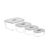 Kit de potes de vidro hermético Ou 4 peças Linha Fresh Lock – Branco