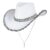Chapéu Country Branco Feminino de Luxo com Lantejoulas