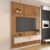 Painel Ripado para TV Até 65 Polegadas Naomi 2 Portas 1 Prateleira Cinamomo/Off White – Panorama Móveis