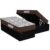 Cama Box Baú Solteiro: Colchão Anatômico Ortobom D45 / ISO 150 Mega Firme + Base CRC Suede Black(88×188)