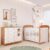 Quarto Bebê Completo Berço Americano Marquesa 3 Em 1 Cômoda Uli 4 Gavetas 1 Porta 100%MDF