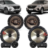 Kit Alto Falantes Dianteiros + Traseiros Hyundai Creta 2016 até 2021 – Hurricane Platino 640w