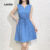 (Trendy) Lovito Vestido Casual liso com gravata frontal para mulheres L132ED682