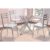 Sala de Jantar Completa Volga c/ Tampo de Vidro 95cm e 4 Cadeiras Portugal Cromada – Courano Branco – Kappesberg